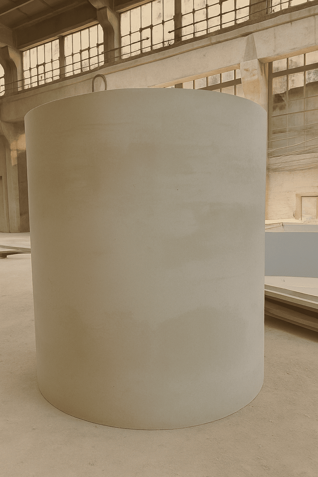 Element cilindric prefabricat din beton armat, utilizat la construcția stațiilor de pompare ape uzate, realizat din beton C35/45 conform standardelor SR EN 1917 și SR EN 206.